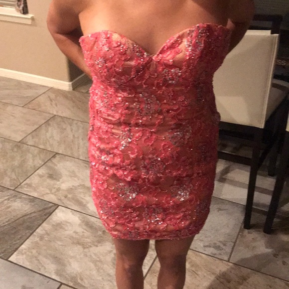 Sherri Hill Mini Dress - Pink Prom/Pageant/Homecoming! - Picture 5 of 5